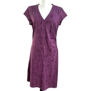 Athleta Faux Wrap Nektar Dress Sz M Stretch Athleisure Travel Beach Resort